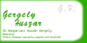gergely huszar business card