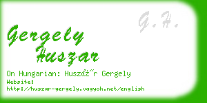 gergely huszar business card